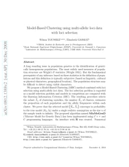 Model-Based Clustering using multi-allelic loci data with loci selection