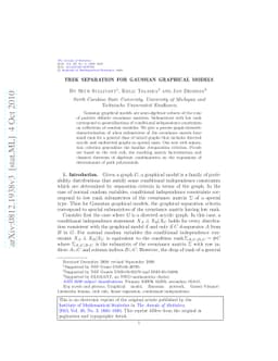 Trek separation for Gaussian graphical models