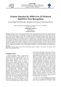 Feature Selection By KDDA For SVM-Based MultiView Face Recognition