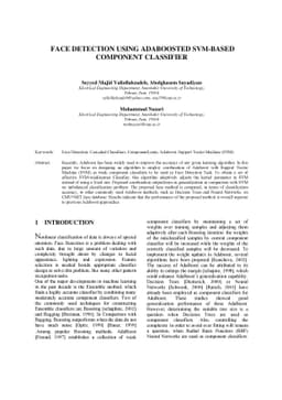 Face Detection Using Adaboosted SVM-Based Component Classifier
