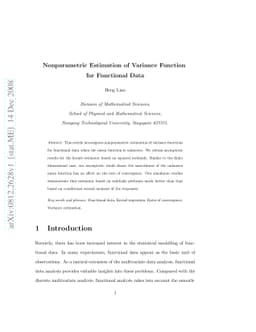 Nonparametric Estimation of Variance Function for Functional Data