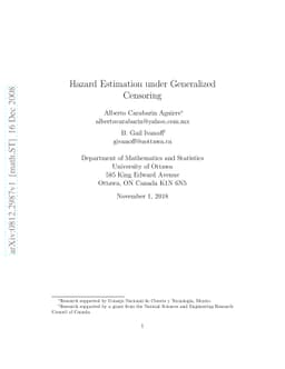Hazard Estimation under Generalized Censoring