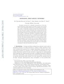 Estimating time-varying networks