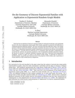 On the Geometry of Discrete Exponential Families with Application to
  Exponential Random Graph Models