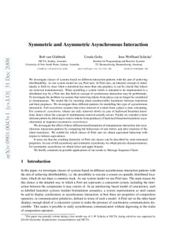Symmetric and Asymmetric Asynchronous Interaction