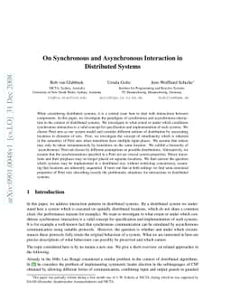 On Synchronous and Asynchronous Interaction in Distributed Systems