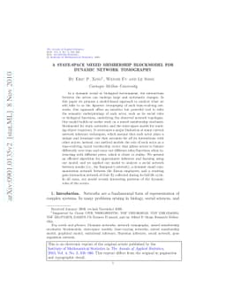 A state-space mixed membership blockmodel for dynamic network tomography