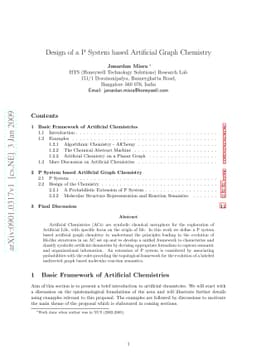 Design of a P System based Artificial Graph Chemistry