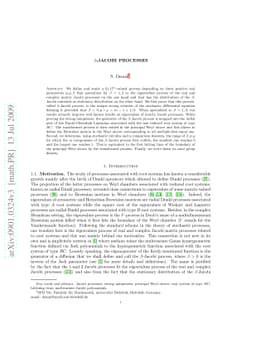 Beta Jacobi processes
