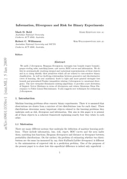 Information, Divergence and Risk for Binary Experiments