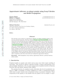 Approximate inference on planar graphs using Loop Calculus and Belief
  Propagation