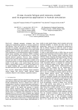 A new muscle fatigue and recovery model and its ergonomics application
  in human simulation