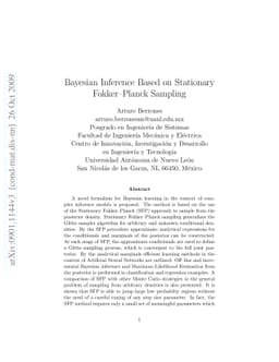 Bayesian Inference Based on Stationary Fokker-Planck Sampling