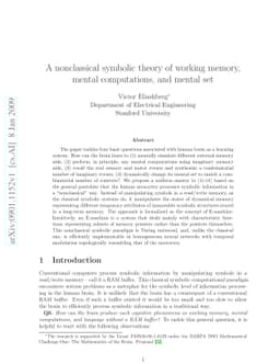 A nonclassical symbolic theory of working memory, mental computations,
  and mental set