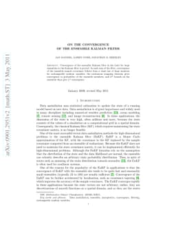 On the Convergence of the Ensemble Kalman Filter