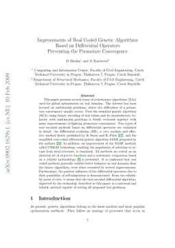 Improvements of real coded genetic algorithms based on differential
  operators preventing premature convergence