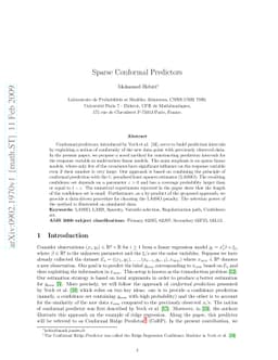 Sparse Conformal Predictors