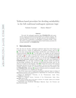 Tableau-based procedure for deciding satisfiability in the full
  coalitional multiagent epistemic logic
