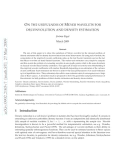On the usefulness of Meyer wavelets for deconvolution and density
  estimation