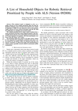A List of Household Objects for Robotic Retrieval Prioritized by People
  with ALS (Version 092008)