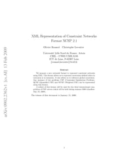 XML Representation of Constraint Networks: Format XCSP 2.1