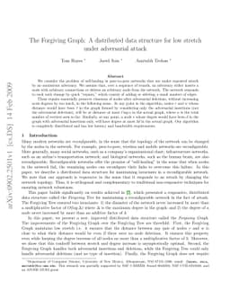 The Forgiving Graph: A distributed data structure for low stretch under
  adversarial attack