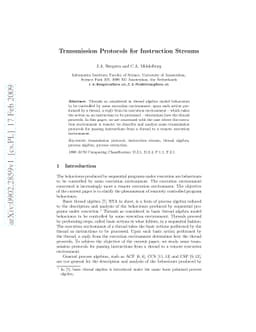 Transmission protocols for instruction streams