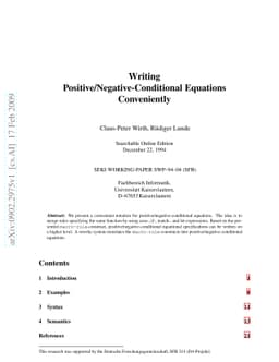 Writing Positive/Negative-Conditional Equations Conveniently