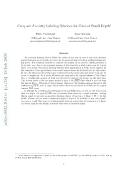 Compact Ancestry Labeling Schemes for Trees of Small Depth