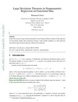 Large Deviations Theorems in Nonparametric Regression on Functional Data