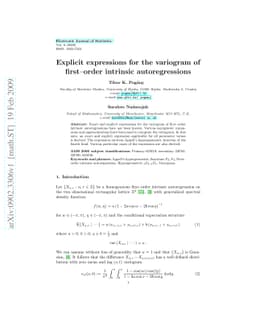 Explicit expressions for the variogram of first--order intrinsic
  autoregressions