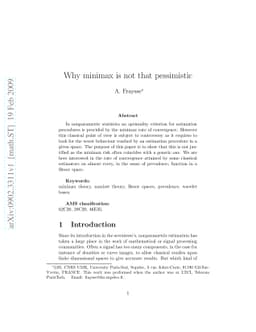 Why minimax is not that pessimistic