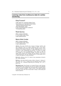 Learning rules from multisource data for cardiac monitoring