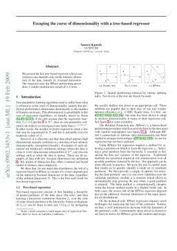 Escaping the curse of dimensionality with a tree-based regressor