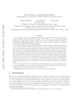 Deaf, Dumb, and Chatting Robots, Enabling Distributed Computation and
  Fault-Tolerance Among Stigmergic Robot