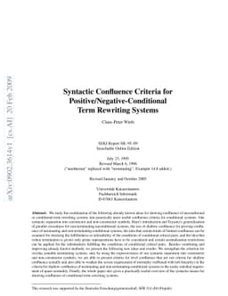 Syntactic Confluence Criteria for Positive/Negative-Conditional Term
  Rewriting Systems