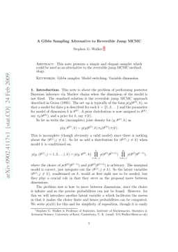 A Gibbs Sampling Alternative to Reversible Jump MCMC