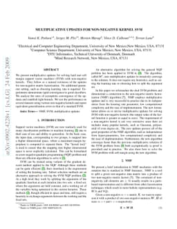 Multiplicative updates For Non-Negative Kernel SVM