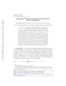 Smoothing splines estimators for functional linear regression