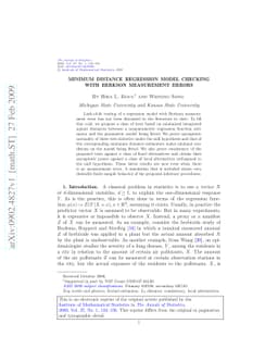 Minimum distance regression model checking with Berkson measurement
  errors