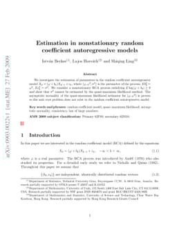 Estimation in nonstationary random coefficient autoregressive models