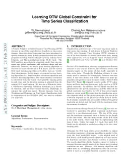 Learning DTW Global Constraint for Time Series Classification