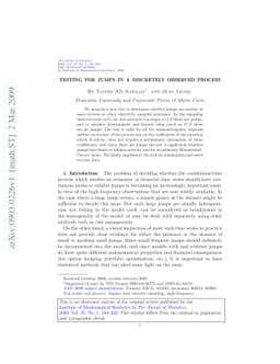 Testing for jumps in a discretely observed process