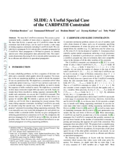 SLIDE: A Useful Special Case of the CARDPATH Constraint