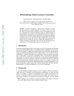 Reformulating Global Grammar Constraints