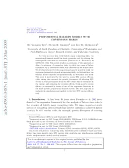 Proportional hazards models with continuous marks