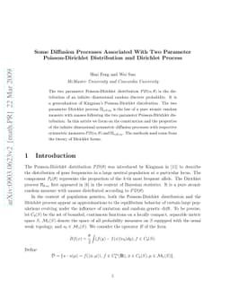Some Diffusion Processes Associated With Two Parameter Poisson-Dirichlet
  Distribution and Dirichlet Process