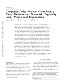 Component-Wise Markov Chain Monte Carlo: Uniform and Geometric
  Ergodicity under Mixing and Composition