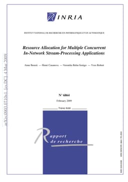 Resource Allocation for Multiple Concurrent In-Network Stream-Processing
  Applications