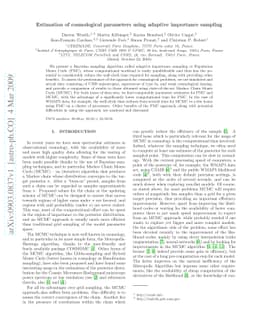 Estimation of cosmological parameters using adaptive importance sampling
